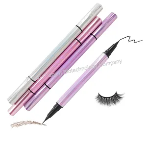 New 3 trong 1 double side đen rõ ràng Brown eyeliner gel tự dính Eyeliner 6 màu sắc lông mày không thấm nước mỹ phẩm Eye Brow