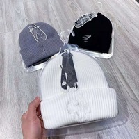 Bonnet en acrylique 100% haute élasticité 56-58CM, brodé, tendance, chaud, personnalisé, tricoté sur mesure
