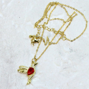 Pendientes con colgante de pájaros, joyería micro pavimentada de circonio, <span class=keywords><strong>collar</strong></span> con colibrí, 2022 - Product Image 4