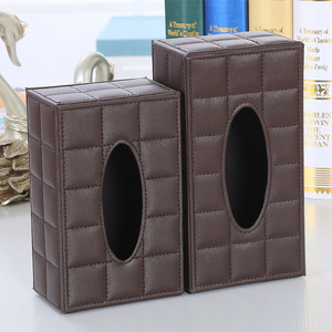 Caja de pañuelos de cuero con logotipo personalizado para restaurante y hotel, caja de almacenamiento de pañuelos de sobremesa - Product Image 2
