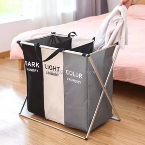 ถุงซักผ้าสีดำ ตะกร้าใส่ผ้า และถุงซักผ้าสีเบจพร้อมหูหิ้วนุ่ม - Product Image 5