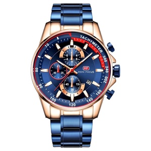 Wholesale Mens Watches Chronograph Business Quartz Watch Men Multifunction Luxury Stainless Steel Sport Male Blue <b>Clock</b> - Product Image 1