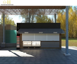 Boutique Kiosque à café Stone Look Comptoir <span class=keywords><strong>de</strong></span> café <span class=keywords><strong>de</strong></span> haute qualité Kiosque à café pour centre commercial à vendre - Product Image 2