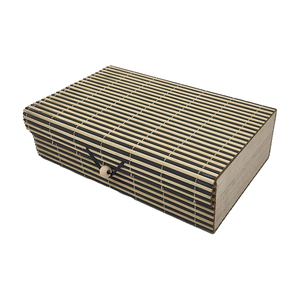 Scatola di immagazzinaggio dei gioielli di legno dell'organizzatore su ordinazione della scatola di immagazzinaggio di alta qualità di fabbricazione cuboide rustica - Product Image 3