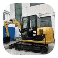 Excavatrice sur chenilles CAT 306 d'occasion, qualité japonaise, taille compacte, fonctionnement flexible pour les travaux de construction