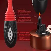 Sexmaschine Vibrator für Frauen 4-in-1 Stoßvibrator mit Heizfunktion 9 Modi Saugfuß 180° Verstellbar °    Sexspielzeuge