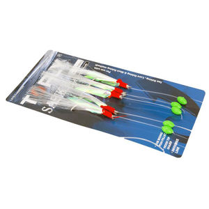 Nouveauté 5 crochets perles lumineuses Sabiki Rigs crochet peau de poisson 3/0 pêche en eau salée crochet combiné - Product Image 3