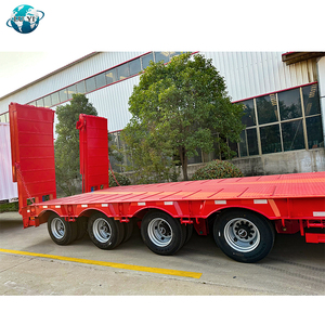 4 essieux 80 tonnes Conception de lit bas pour faciliter le chargement, le déchargement et le transport de conteneurs Semi-remorques à plateau bas - Product Image 4