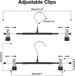Perchas Metálicas Multiusos Apilables para Ahorrar Espacio, con Clip Ajustable para Faldas y Pantalones - Product Image 4