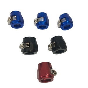 MAX Universal AN10 Collier de finition hexagonal pour tuyau de carburant en alliage d'aluminium Rouge Bleu Noir - Product Image 1