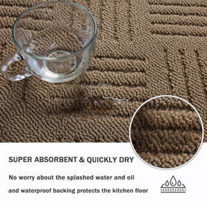 Alfombras de corredor de cocina lavables antideslizantes, alfombrillas de pie cómodas absorbentes de agua para Cocina - Product Image 4