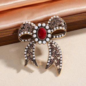 Büyük retro yay broş, moda kadın ceket aksesuarları pins takı - Product Image 2