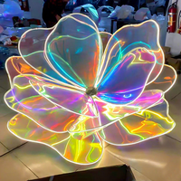Lampu Bunga LED Luar Ruangan Besar Tahan Air Bercahaya Warna-warni Persegi untuk Proyek Penerangan Area Wisata Taman IP65 Cantik