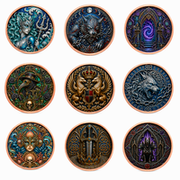 Moneda de Cobre Coleccionable con Máscara de Samurái Hannya y Sakura, 5 AVDP oz, 999 de Alta Pureza, Relieve, Color UV, Arte Oriental