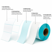 Papel Adhesivo Térmico Brillante Resistente al Aceite y al Calor Stanyoar, Rollo de Etiquetas Autoadhesivas de 100x100mm para Uso Industrial