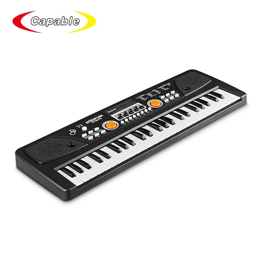 Детская клавиатура для пианино, 49 клавиш, портативная электронная цифровая музыкальная обучающая клавиатура с микрофоном
