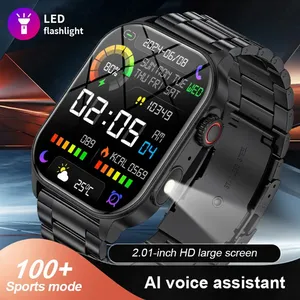 <span class=keywords><strong>Reloj</strong></span> <span class=keywords><strong>Inteligente</strong></span> <span class=keywords><strong>LIGE</strong></span> Nuevo para Hombre con Linterna, Pantalla Grande HD de 2.01'', Voz AI, Llamadas Bluetooth, <span class=keywords><strong>Reloj</strong></span> Deportivo, Monitor de Salud, Smartwatch para Mujer - Product Image 3