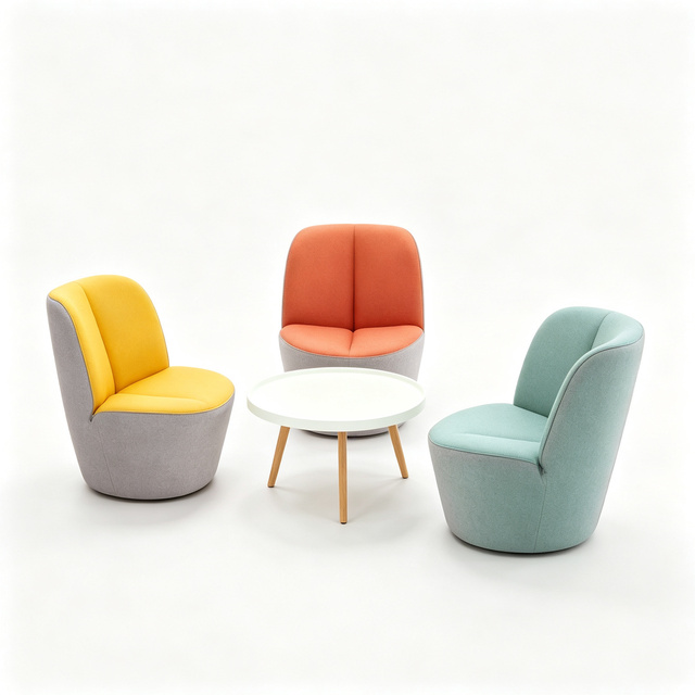 Luxury Modern Armchair with Charging Port, Fabric Upholstered for Hotel Lobby - a Step Above Budget Seating