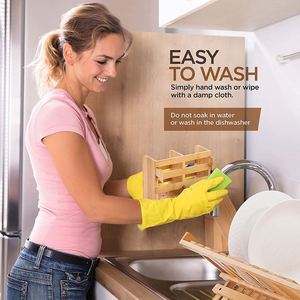 Porte-ustensiles en bambou pour égouttoir à vaisselle - Product Image 5