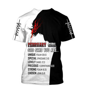 Camiseta informal con estampado 3D de Jesuss para hombres cristianos, ropa de fabricantes, camisetas de ropa china de vendedores sencillos - Product Image 2