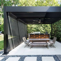 Pantallas motorizadas para patio, parasol impermeable para exteriores, persianas retráctiles con cremallera, cortinas para exteriores