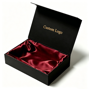 OEM Custom Embossing Logo Rigid Paperboard Jewelry <b>Box</b> with Satin Liner Eco-Friendly <b>Magnetic</b> Packaging for Gift Wholesale - Product Image 2