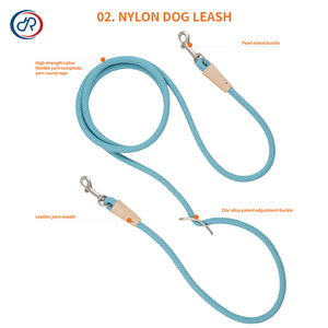 مقود كلب مضفر يدوياً من النايلون على الموضة الجديدة حبل فاخر بشعار مخصص لون شخصي مقود حيوانات أليفة متعددة الوظائف - Product Image 3