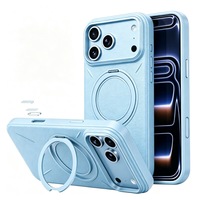 Étui de téléphone pour iPhone 13 14 15 16 18 Pro Max et compatible avec 17 Pro, étui de téléphone avec support rotatif magnétique en TPU