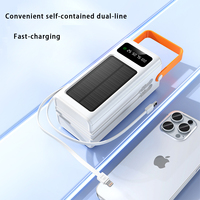 Batterie externe solaire haute capacité personnalisable avec logo, 80000 mAh, charge rapide, avec lampe torche, batteries externes solaires portables