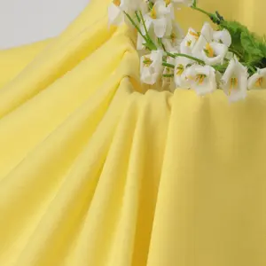 W001-1 venda quente amarelo 190gsm francês terry loop poliéster tecido têxtil estoque roupas esportivas tecido