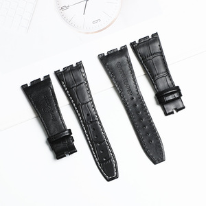 พอดีกับ AP15710ไม้โอ๊คนอกชายฝั่ง15703 26470 26133สายนาฬิกาหนังแท้พร้อมหัวเข็มขัดแบบกลัดขนาด27X18สำหรับเครื่องประดับ <span class=keywords><strong>Royal</strong></span> 27mm - Product Image 3