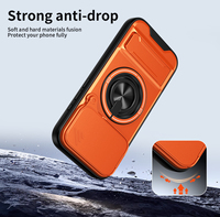 Coques de téléphone portable antichoc avec anneau magnétique puissant et support coulissant pour appareil photo, compatibles iPhone 18 17 16 Pro Max