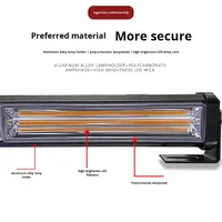 Barre lumineuse de signalisation de sécurité pour camion à LED COB ambre, montage en surface, lumière stroboscopique d'urgence pour voitures et camions