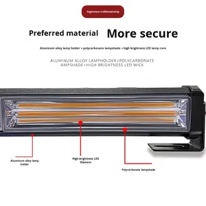 COB <strong>LED</strong> <strong>Amber</strong> Truck Safety Signal Front <strong>Grille</strong> Warning <strong>Light</strong> Bar Surface Mount Head Strobe Emergency <strong>Light</strong> for Cars &amp; Trucks - Product Image 3