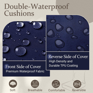 <span class=keywords><strong>Coussin</strong></span> d'extérieur carré extra épais Base antidérapante Housse imperméable Mousse portable pour coussins de siège de meubles de <span class=keywords><strong>salon</strong></span> de <span class=keywords><strong>jardin</strong></span> - Product Image 4