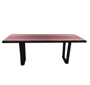 Nhựa Epoxy tim tím + Bàn ăn gỗ rắn thiết kế hiện đại Bàn cà phê nhựa Epoxy Chất lượng cao bàn hàng đầu - Product Image 1