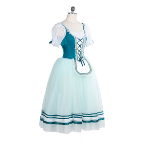 Robe de danse pour fille, tenue d'équipe, de ballet classique et bleue, souple à volants, personnalisée - Product Image 4