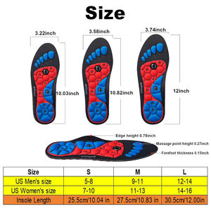 Sol Sepatu Magnetik, Sol Sepatu Ortopedi EVA Terapi Pijat Akupresur Magnetik untuk Pria dan Wanita Perawatan Kesehatan Telapak Kaki - Product Image 2