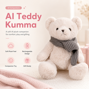 Ours en peluche interactif AI Kumma F-201, jouet parlant alimenté par GPT, compagnon IA pour <span class=keywords><strong>enfants</strong></span>, animal en peluche noir et marron, cadeau, expédition immédiate - Product Image 1