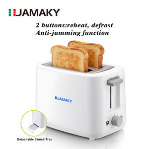 Torradeira JAMAKY 1000W para 2 Fatias em Aço Inoxidável com <span class=keywords><strong>7</strong></span> Níveis de Tostagem, Funções de Reaquecimento, Descongelamento, Abertura Automática e Anti-encravamento para Uso Doméstico - Product Image 6