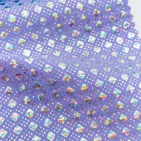 Lots en stock de tissu élastique en polyamide et élasthanne, à paillettes holographiques brillantes et colorées, effet métallique, pour maillots de bain de performance