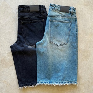 Fabricant de shorts en jean, shorts en jean bleu vintage personnalisés pour hommes, shorts en denim délavés et déchirés, style baggy - Product Image 4