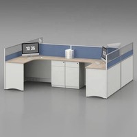 Table de travail au design moderne pour espace ouvert, bureau combiné et table, poste de travail de bureau pour 1/2/3/4/6/8 personnes