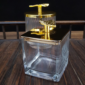Wholesale Gold Leaves Metal Handles &amp; <strong>Knobs</strong> for Fragrance/Candle Jar Lid Drawer Toothpick Box <strong>Cabinet</strong> Door Home Decoration - Product Image 2