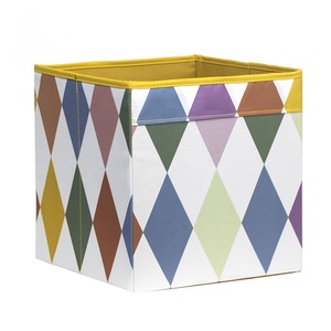 Boîtes de rangement pliables en <span class=keywords><strong>tissu</strong></span> polyester de 11 pouces avec poignées, idéales pour jouets et vêtements – Meilleures ventes usine - Product Image 1
