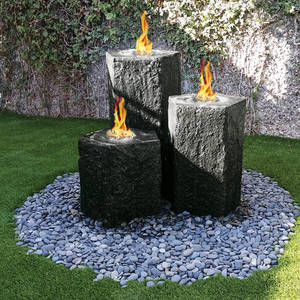 <span class=keywords><strong>Pierre</strong></span> <span class=keywords><strong>de</strong></span> <span class=keywords><strong>lave</strong></span> en basalte naturel Fire Pit poli pour jardin extérieur Yard - Product Image 6