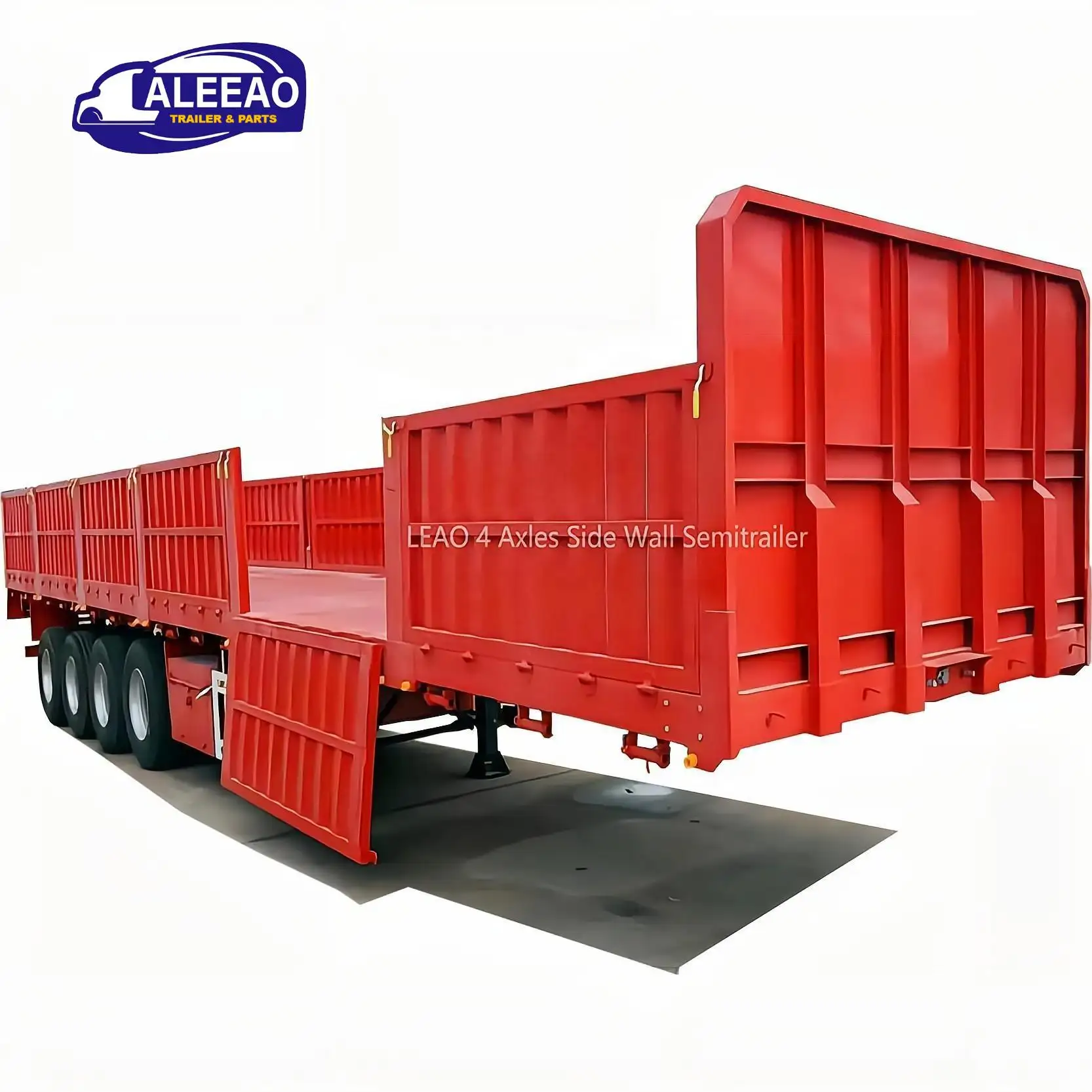 Diskon Besar Trailer Grain Hopper | Sisi Tinggi Trailer Tubuh Bagian Drop Tas Curah Pengiriman Trailer Kargo Tertutup untuk Dijual