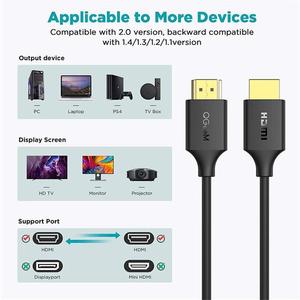 Qgeem สาย HDMI 2.0 4K60Hz ตัวผู้ไปยังตัวผู้สำหรับเครื่องฉายทีวีเครื่องเล่นเกม - Product Image 3