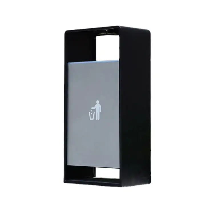 Cubo de basura de acero inoxidable rectangular personalizado de 40L para exteriores Hotel Park Plaza Street cubo de basura