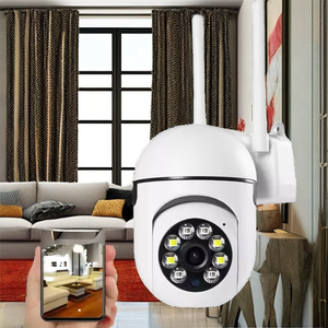 360 Derece CCTV Wifi Küçük PTZ Güvenlik Kamerası CMOS Sensör Kablosuz Gece Görüşlü Çift Yönlü Sesli Pan Tilt 2MP Hafıza Kartlı - Product Image 2